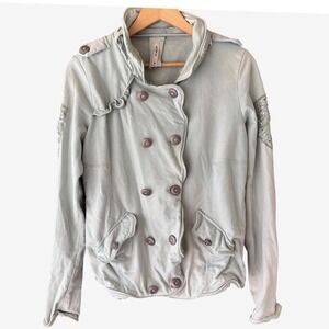 Mur mur Light Green Double Breasted‎ Rhinestone Embellished Jacket Women's M